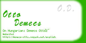 otto demecs business card